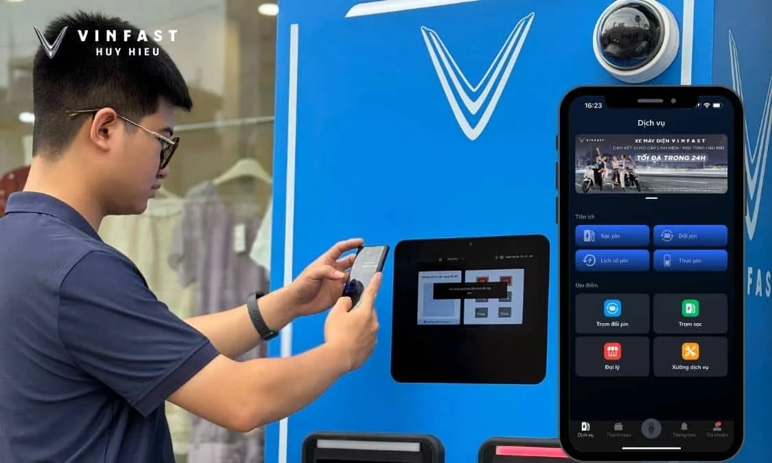 Vinfast Evo đổi pin cùng hệ sinh thái trạm đổi pin Vinfast giúp xoá bỏ rào cản xe máy điện.
