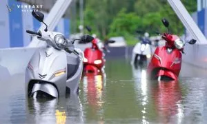 Xe điện đi mua bị ngập nước và cách xử lý.
