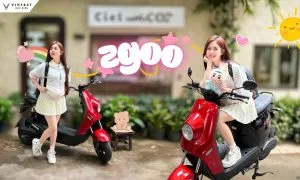 Xe máy điện VinFast Zgoo nhỏ gọn không cần bằng lái.