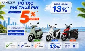 VinFast ưu đãi hỗ trợ phí thuê pin 
